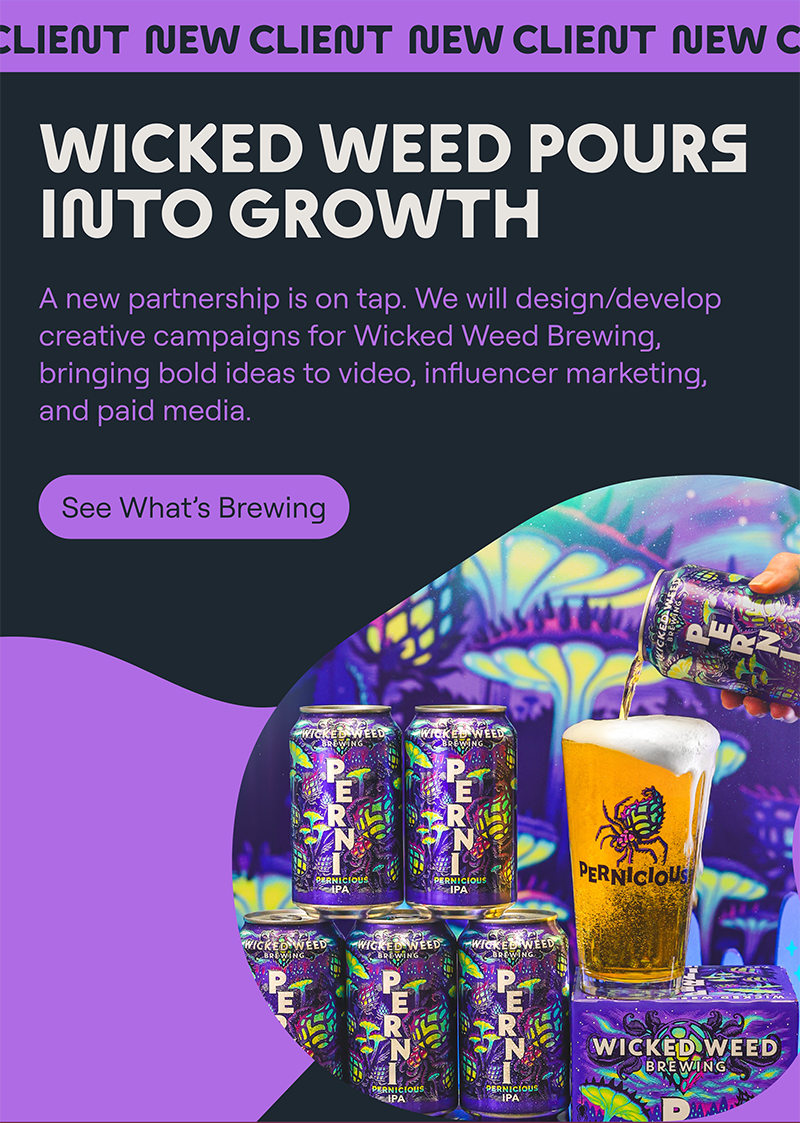 Wicked Weed Brewing names Brandon its new creative partner.